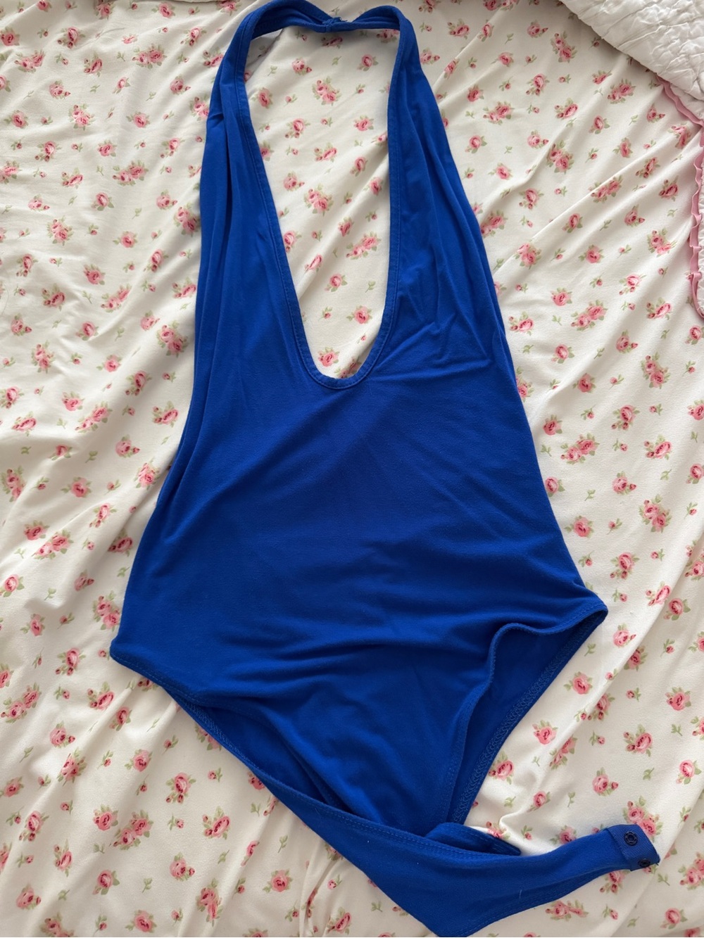 SHEIN Royal Blue Halter Bodysuit
